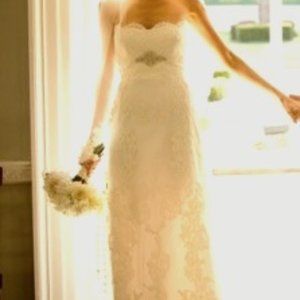 Lazaro Designer Wedding Gown - White Lace